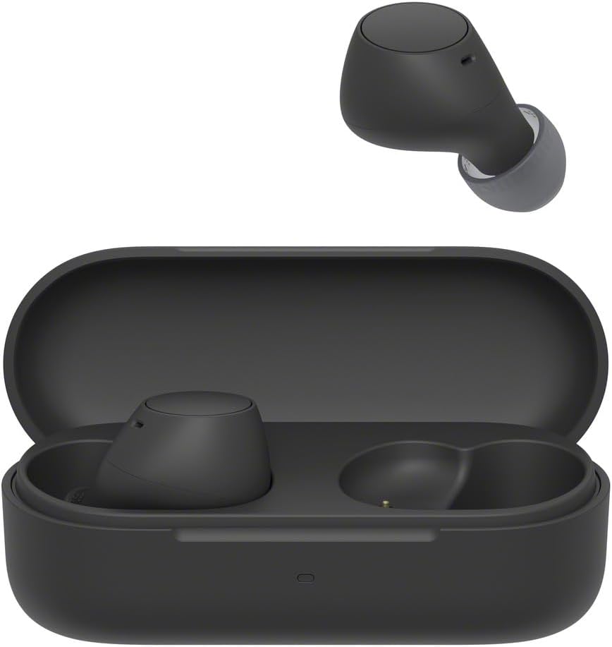 Sony WF-C510 Truly Wireless Headphones - Small, lightweight Bluetooth in-ear headphones with multipoint connection, ambient sound, IPX4 rating, Spotify Tap, Quick Charge, 22 HR battery, iOS & Android - Black