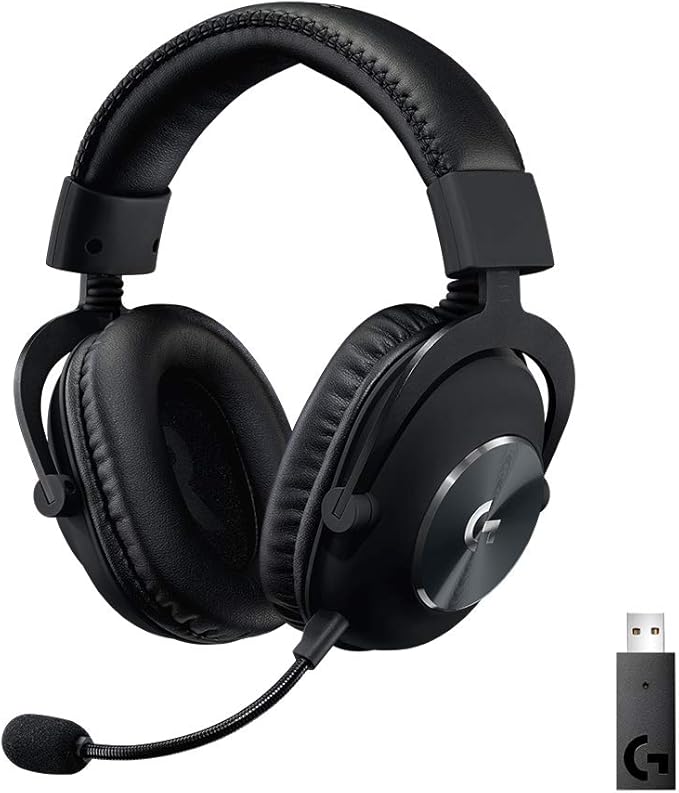 Logitech G PRO X LIGHTSPEED Kabelloses Gaming-Headset mit Blue VO!CE Mikrofonfiltertechnologie, PRO G 50mm Lautsprechern, DTS Headphone: X 2.0, 20+ Stunden Akkulaufzeit, PC, PS5, PS4, Switch - Schwarz