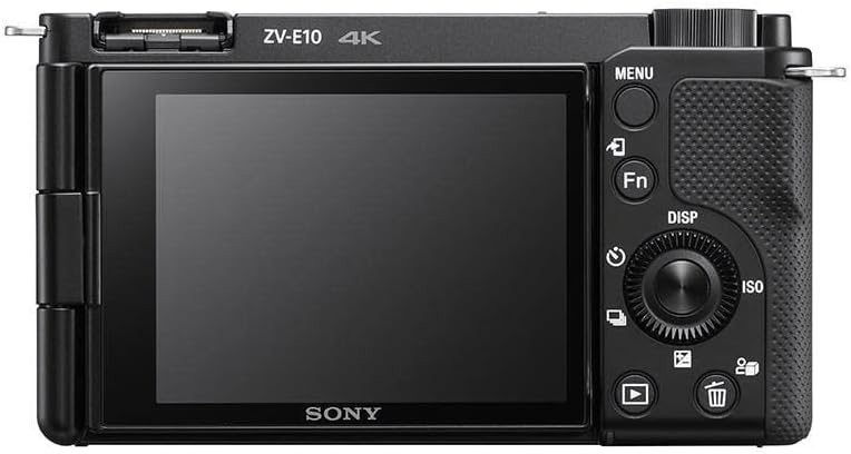 Sony Alpha ZV-E10 APS-C mirrorless vlog camera with 16-50mm lens (display for vlogging, 4K video, real-time eye autofocus)