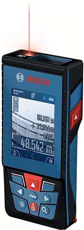 Bosch Professional Laser Distance Meter GLM 100-25 C (integrated camera, range: up to 100 m, robust, IP54, ± 1.5 mm*, 3x AA batteries, strap, bag)