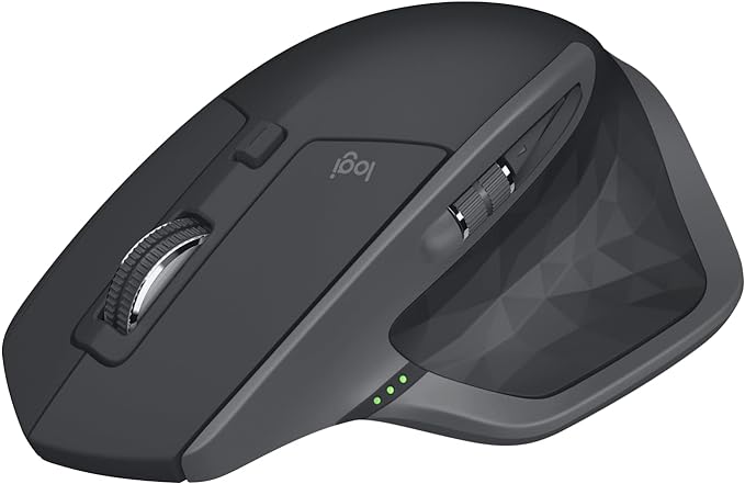 Logitech MX Master 2S Bluetooth Edition Wireless Mouse, Multi-Surface, Superfast Scrolling, Ergonomic, Rechargeable, Connects to up to 3 Mac/PC Computers - Graphite