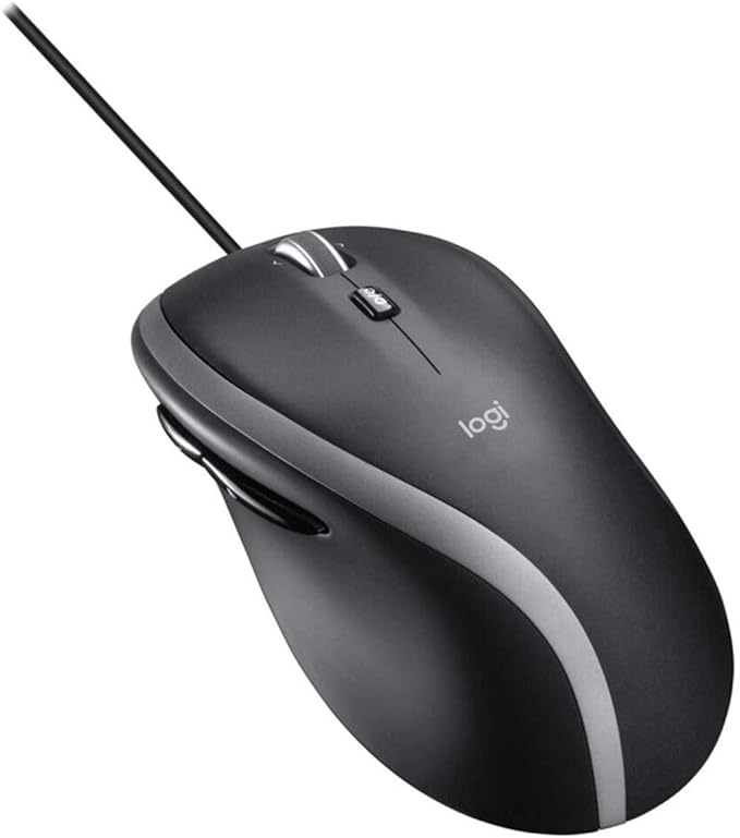 Logitech M500s Wired Mouse with Advanced Hyperfast Scroll and Tilt, Customizable Buttons, High-Precision Tracking with DPI Switch, USB Plug &amp; Play, Black