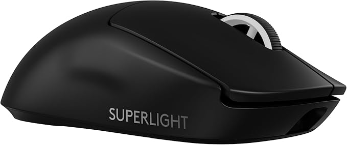 Logitech G PRO X SUPERLIGHT 2 LIGHTSPEED Wireless Gaming Mouse, Lightweight, 60g, 8K Response Rate, LIGHTFORCE Hybrid Switches, HERO 2 Sensor, 44K DPI, 5 Programmable Buttons, USB-C, PC/Mac - Black