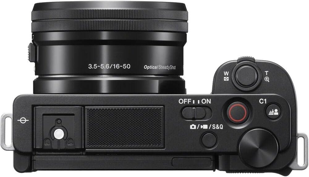 Sony Alpha ZV-E10 APS-C mirrorless vlog camera with 16-50mm lens (display for vlogging, 4K video, real-time eye autofocus)