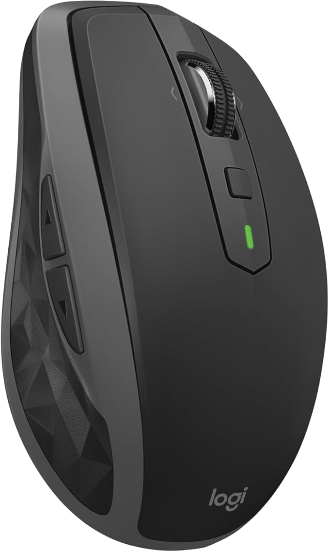 Logitech MX Anywhere 2S Bluetooth Edition Wireless Mouse, Multi-Surface, Superfast Scrolling, Rechargeable, Portable, Connects to up to 3 Mac/PC Computers - Graphite