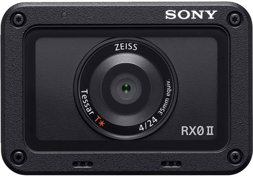 Sony RX0 II Creator Kit | Rugged, ultra-compact camera with VCT-SGR1 shooting grip (1.0-type sensor, 24mm F4.0 Zeiss lens, water-resistant, 4K movie recording, and tilting display for vlogging), Black