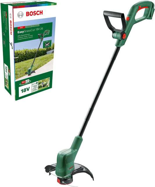 Bosch Akku Rasentrimmer EasyGrassCut 18V-26 (ohne Akku, 18 Volt System, Schnittkreisdurchmesser: 26 cm, im Karton)