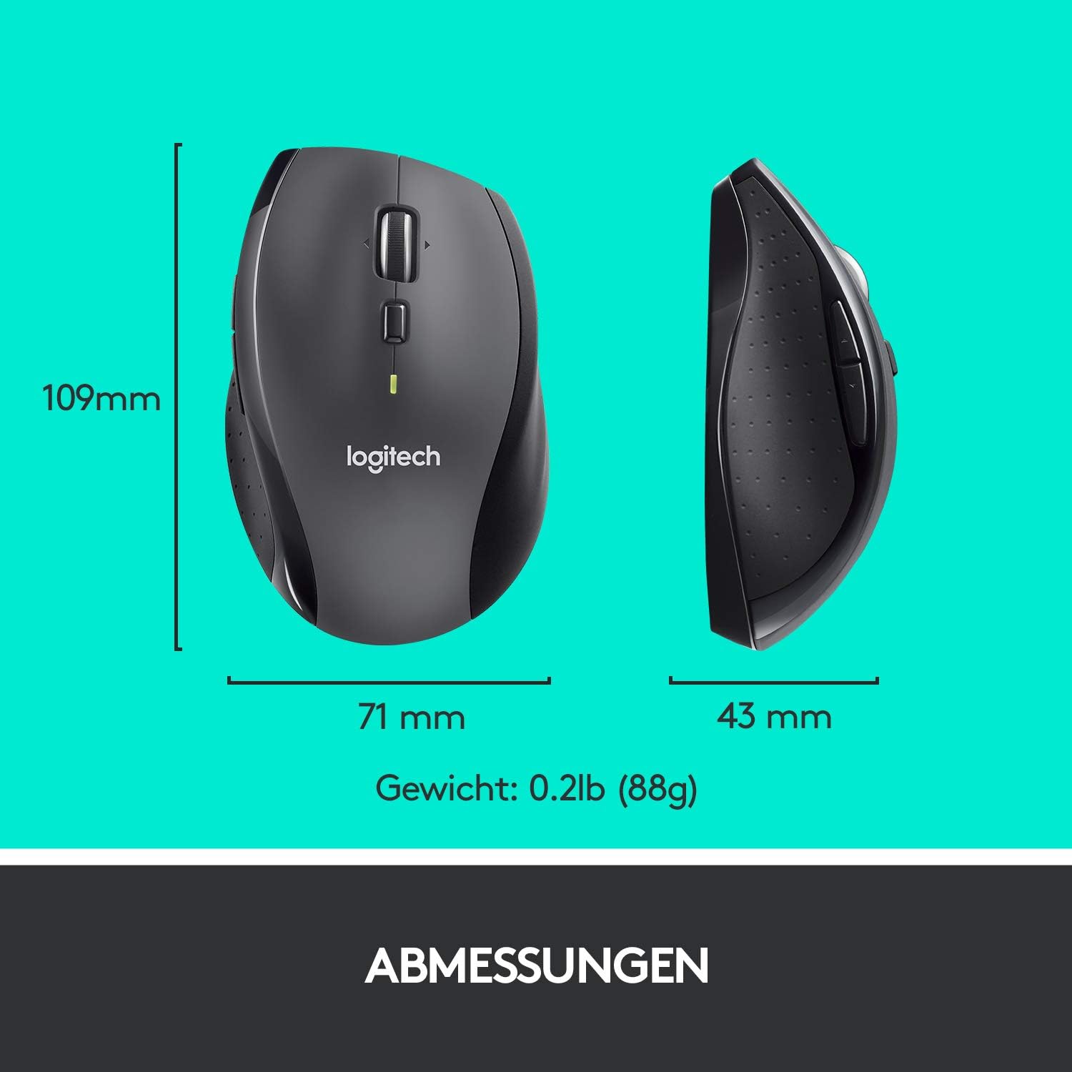 Logitech MK710 Wireless Keyboard and Mouse Combo, 2.4 GHz with Unifying USB Receiver, 3-Year Battery Life, LCD Battery Indicator, Palm Rest, PC/Laptop, German QWERTZ Layout, Black