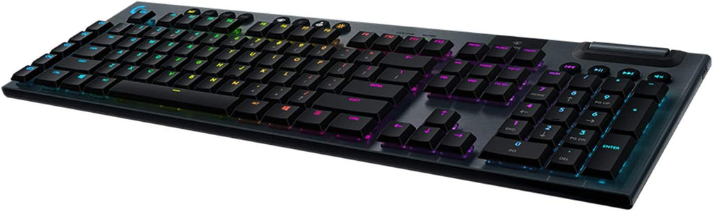 Logitech G915 LIGHTSPEED wireless mechanical gaming keyboard, Tactile GL key switch with low profile, LIGHTSYNC RGB, Ultra-slim design, German QWERTZ layout - Carbon