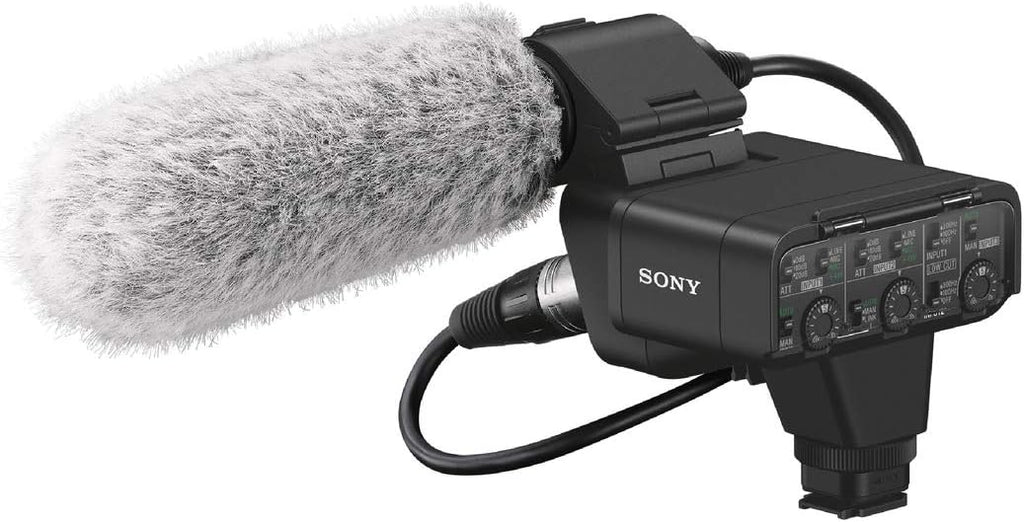 Sony XLR-K3M adapter set with XLR box and directional microphone, black