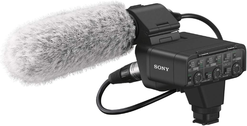Sony XLR-K3M adapter set with XLR box and directional microphone, black