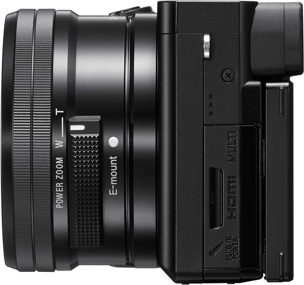 Sony Alpha 6100 | APS-C mirrorless camera with Sony 16-50mm f/3.5-5.6 power zoom lens (Fast 0.02s AF, Eye-Detection AF for humans and animals, 4K movie recording, and tilting display)