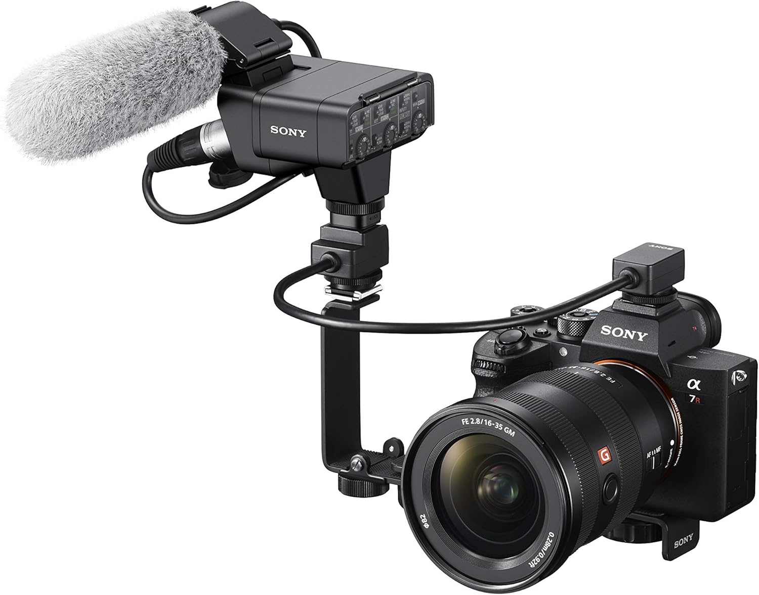 Sony XLR-K3M adapter set with XLR box and directional microphone, black
