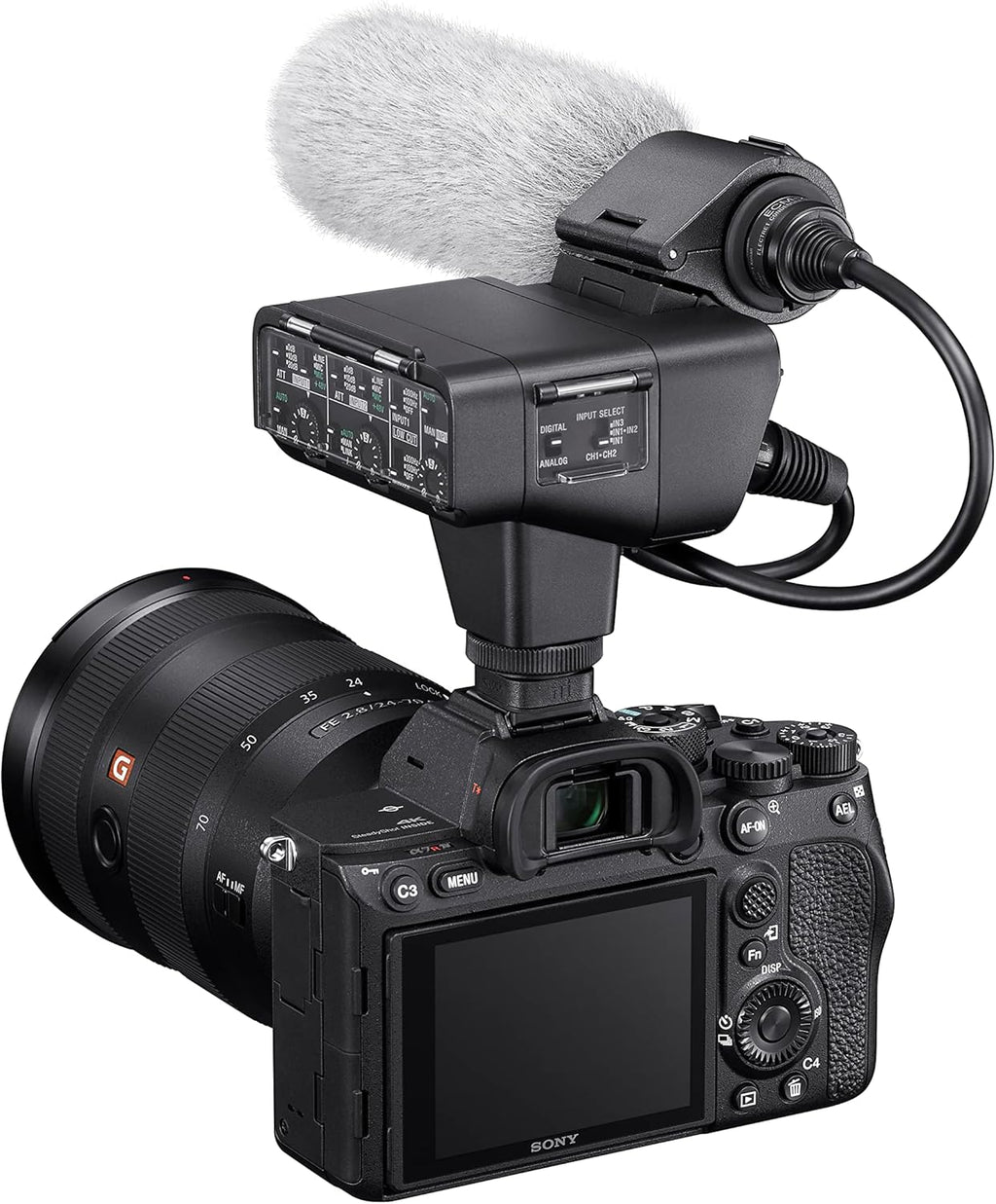 Sony XLR-K3M adapter set with XLR box and directional microphone, black