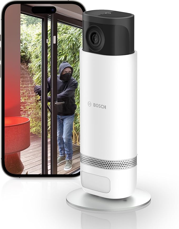 Bosch Smart Home Eyes Indoor Camera II, 1080p Wi-Fi Indoor Security Camera, Compatible with Amazon Alexa, Motion Only